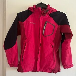 Columbia Women’s Ladies Pink and Black Raincoat